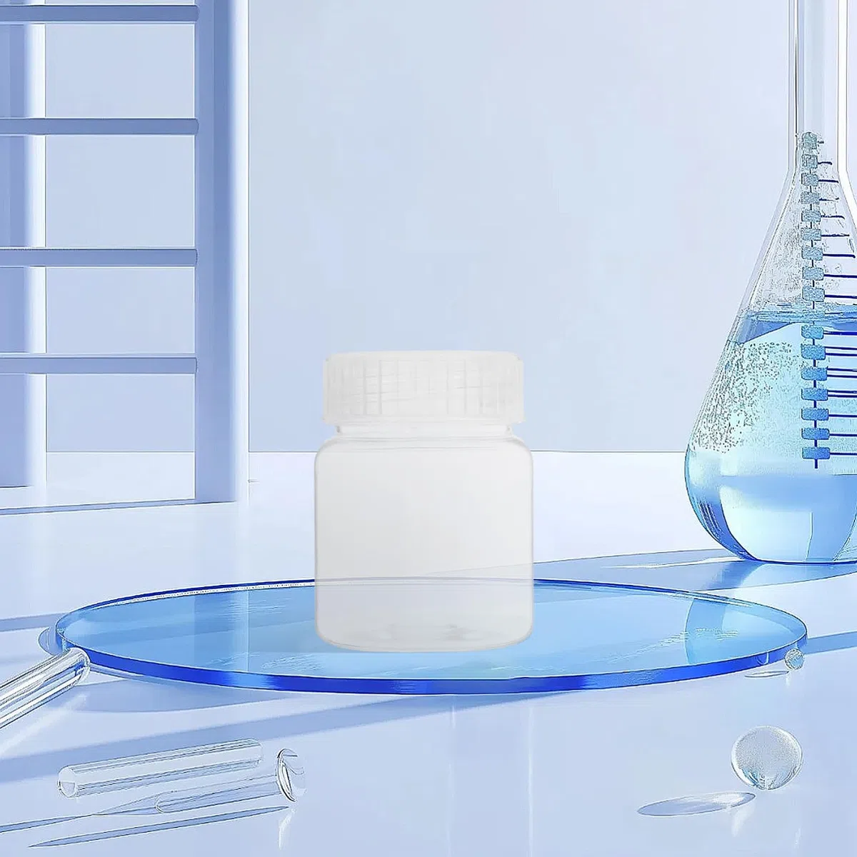 MAGICLULU Frascos de Cultivo Celular Boca Ancha 240 Ml Tapa Ventilada, Juego de 5 Unidades Reutilizables para Almacenamiento de Muestras y Reactivos Químicos en Laboratorio
