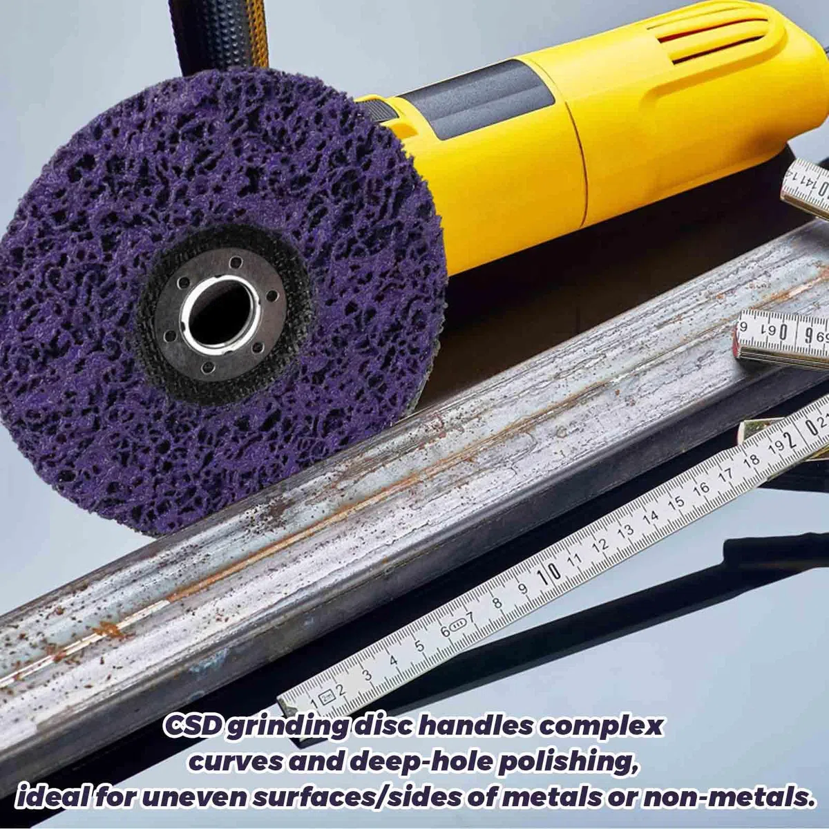 5 Piezas Discos de Limpieza Gruesos 125 mm Discos de Limpieza Abrasivos para Amoladora Angular Eliminacion de Oxido Pintura Descamacion en Metal Madera Piedra y Cemento (Morado)