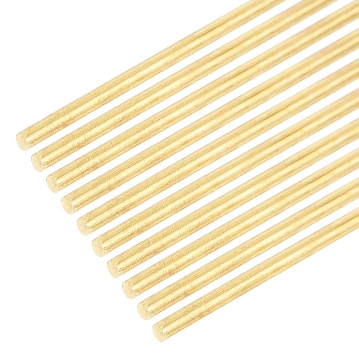 DMiotech 10 Piezas 2.2mm x 150mm Barras de Latón Barra Redonda de Latón Sólido para Manualidades DIY Varillas de Soldadura para Punzones de Deriva Eje Modelo Avión Barco Coche
