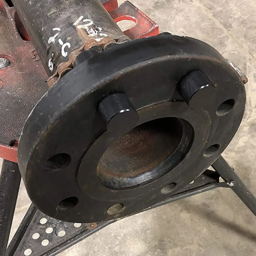 Alineación eficiente de tuberías con pasadores ergonómicos de brida de aluminio de dos agujeros, para procesos de mecanizado (rojo)