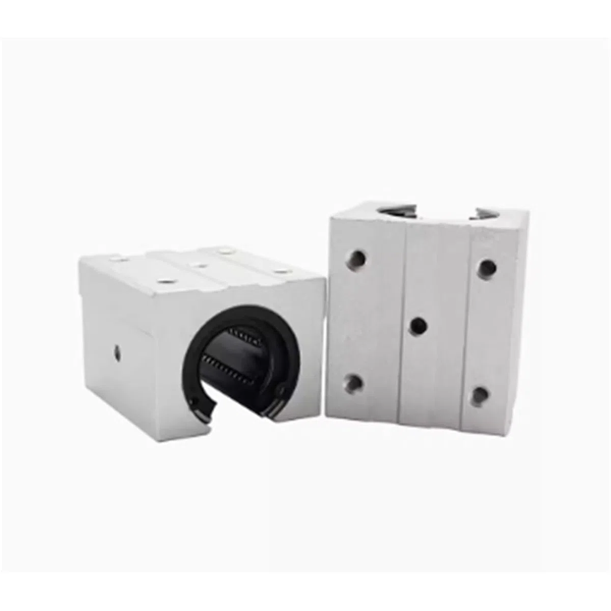 Bloque deslizante de rodamiento bolas movimiento lineal aluminio, 4 piezas SBR10UU tipo abierto identificación 10 mm for posición del eje riel guía SBR10
