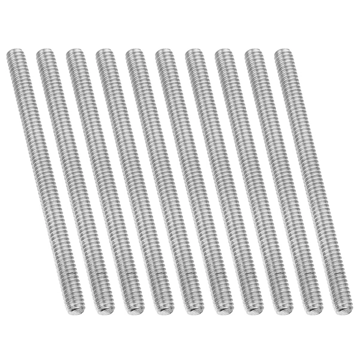 PATIKIL UNC 1/4"-20 Varilla Roscada Completamente de Acero Inoxidable 304 10 Piezas 3.9" L Tornillo Roscado Largo Rosca Derecha para Anclaje de Pernos Abrazaderas Colgadores