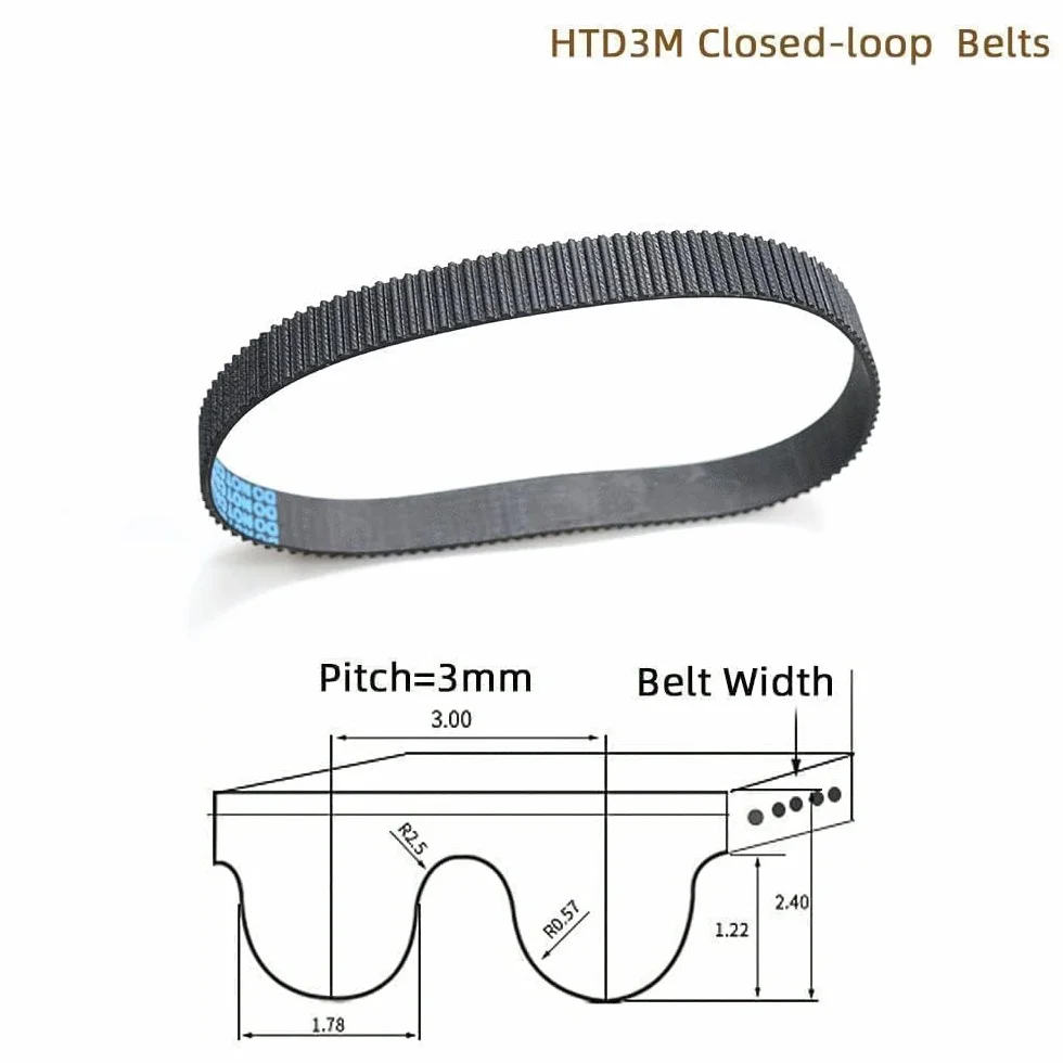 3 Piezas/Paquete HTD 252-3M-18 84 Dientes