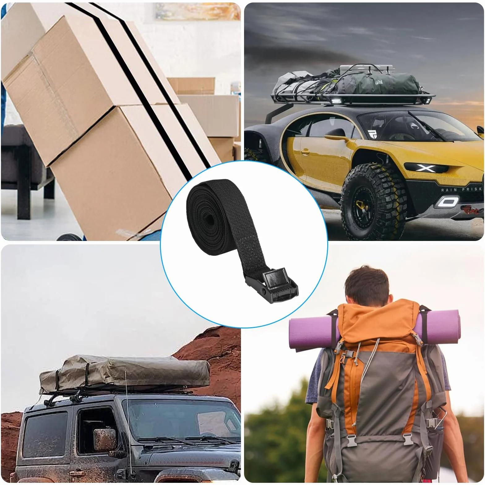 Juego de 2 correas de caja de batería de 118 pulgadas/10 pies, soporte de acero inoxidable y tornillos para barco, coche