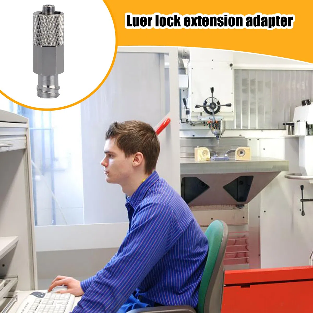 Luer Fitting, conector Luer Lock de acero inoxidable, extensores de conexión de metal de sellado a prueba de fugas para laboratorio industrial agrícola automotriz