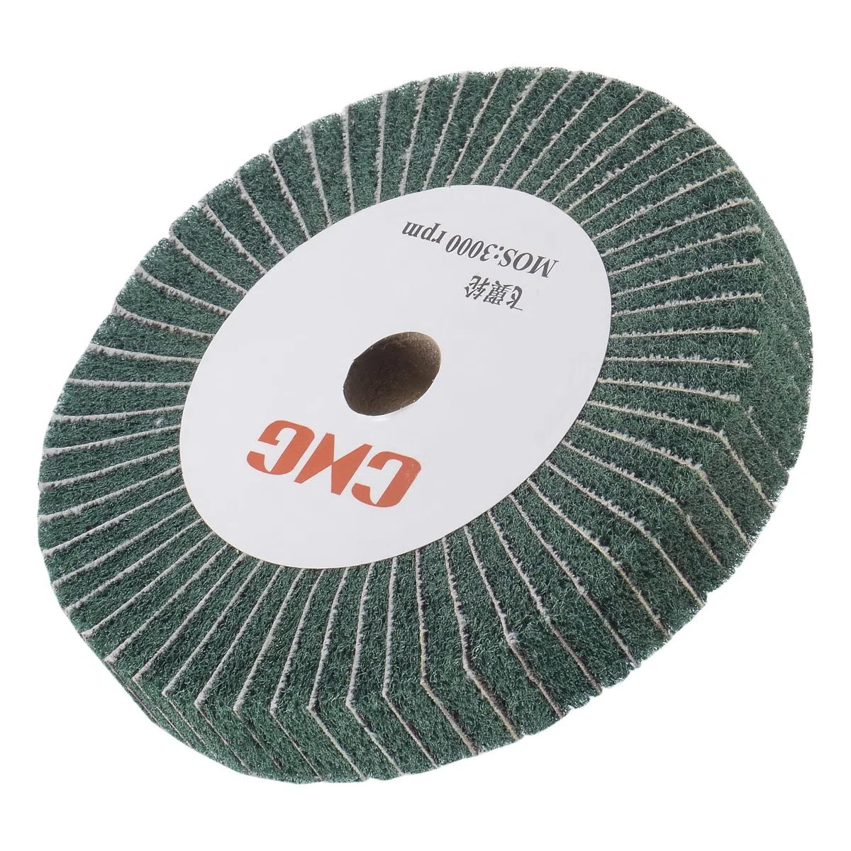 Rueda de Láminas de Pulido, 150mm x 25mm (D x H) 240 Granos, Rueda de Tela Verde - (Aplicaciones: para Aluminio Cobre)