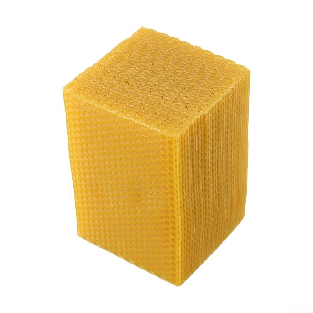 30 hojas de base de cera de colmena, cera de cría con cable estándar nacional, base de cera de abeja, herramienta de apicultura de base de nido de cera de abeja
