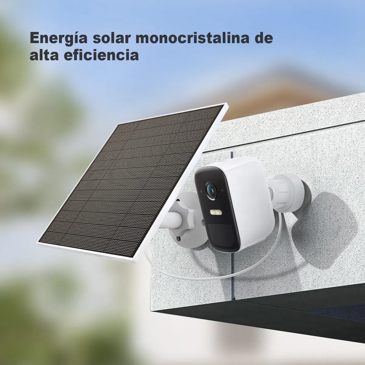 Panel Solar para Cámara Eufy, 5W Cargador Solar Compatible Con Eufycam 3/3C/2/2 Pro/2C/2C Pro/E/E20/E40/L20/L40, Con Puerto Usb-C, Adaptador Micro Usb, Resistente Al Agua IP65