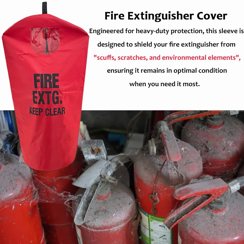 Funda para extintor – Protector de Seguridad contra arañazos y Desgaste, Resistente, 1 Unidad (5–13 LB)