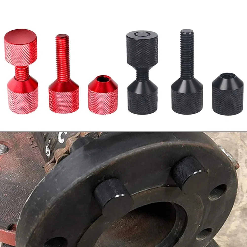 Alineación eficiente de tuberías con pasadores ergonómicos de brida de aluminio de dos agujeros, para procesos de mecanizado (rojo)