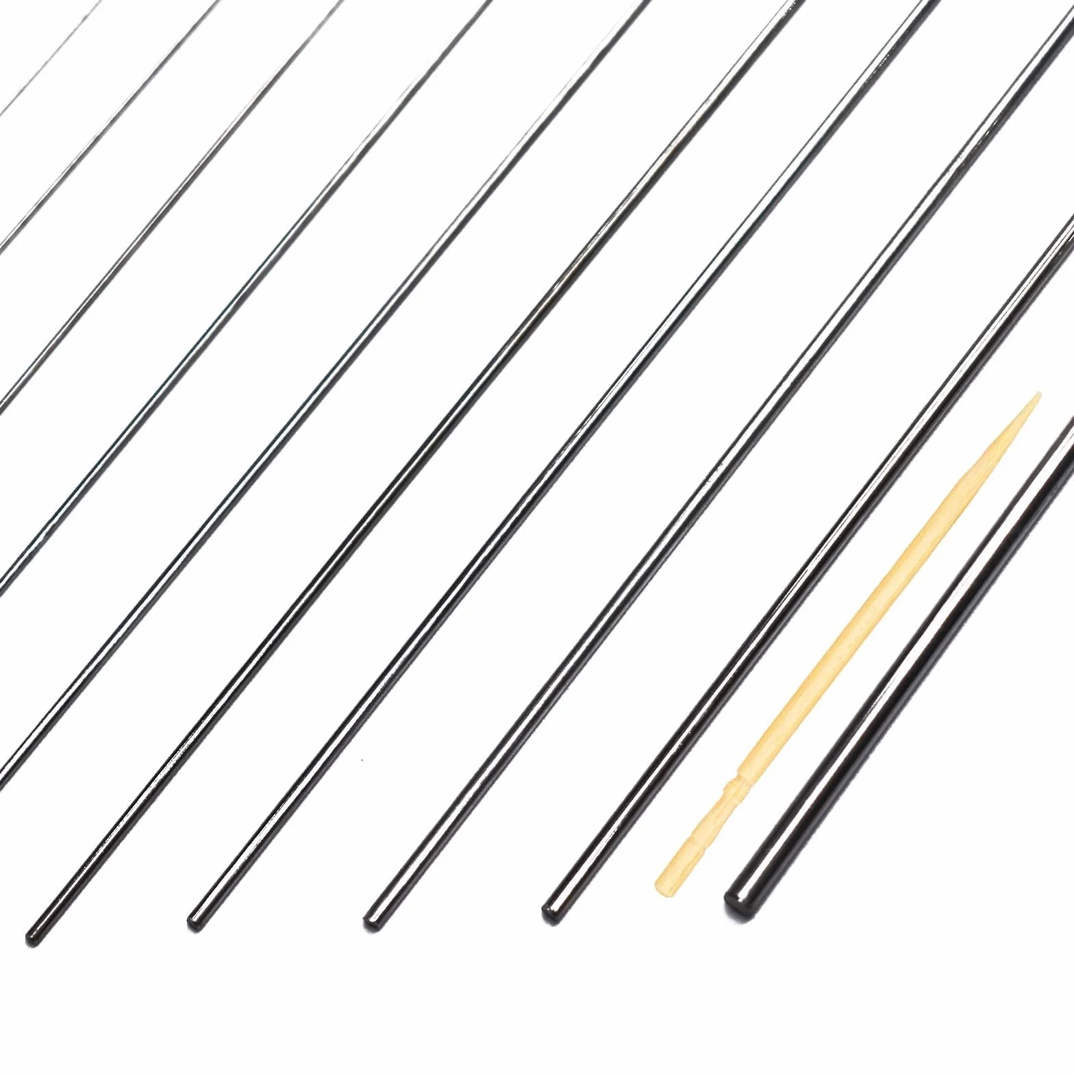 56 piezas Barres acero inoxidable 30cm, Barra metálica Longitud 300mm, 5 diámetros barra redonda sólida de acero inoxidable 1mm 1.5mm 2mm 2.5mm 3mm Para Artesanías bricolaje jardín modelo