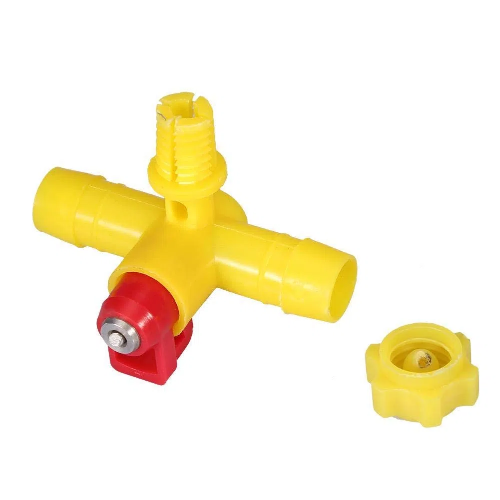 10 unids Pollo Alimentador automático de Niples de Agua Beber Pollo Pato Pájaro Nippler WatererDispenser de riego de Aves de Corral para Patos Gallina Pavos Gansos Codornices