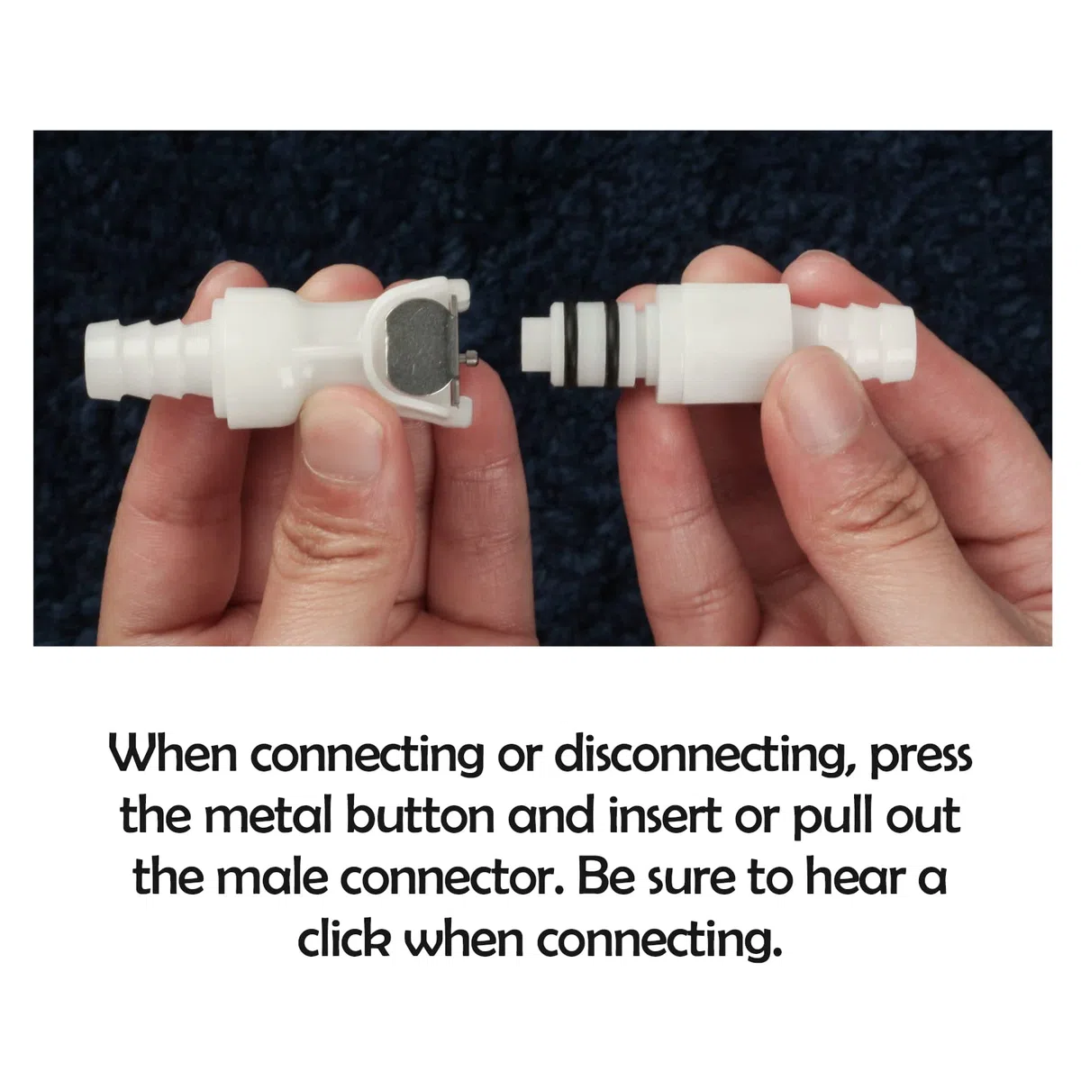 2pcs 1/4 "3/8" 5/16 "conector rápido enchufable de Barb válvula de mangueras de plástico, cierre rápido el conector de mangueras (2 conectores masculinos) (5/16")