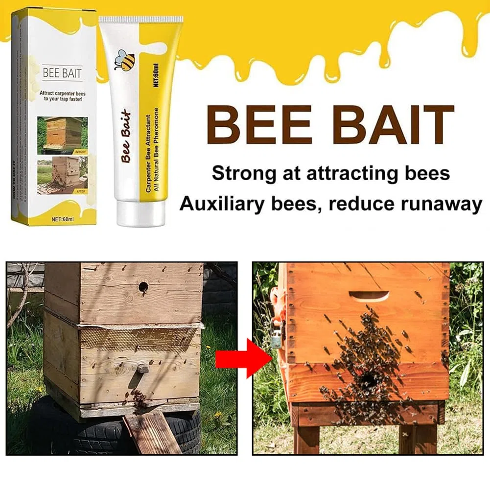 Gel Atrayente de Abejas para Apicultura, Capturador de Abejas Silvestres de Exterior, Capturador Líquido de Enjambres de Colmenas, Atrayente de Abejas, Trampas para Abejas, para Granja, 60ml