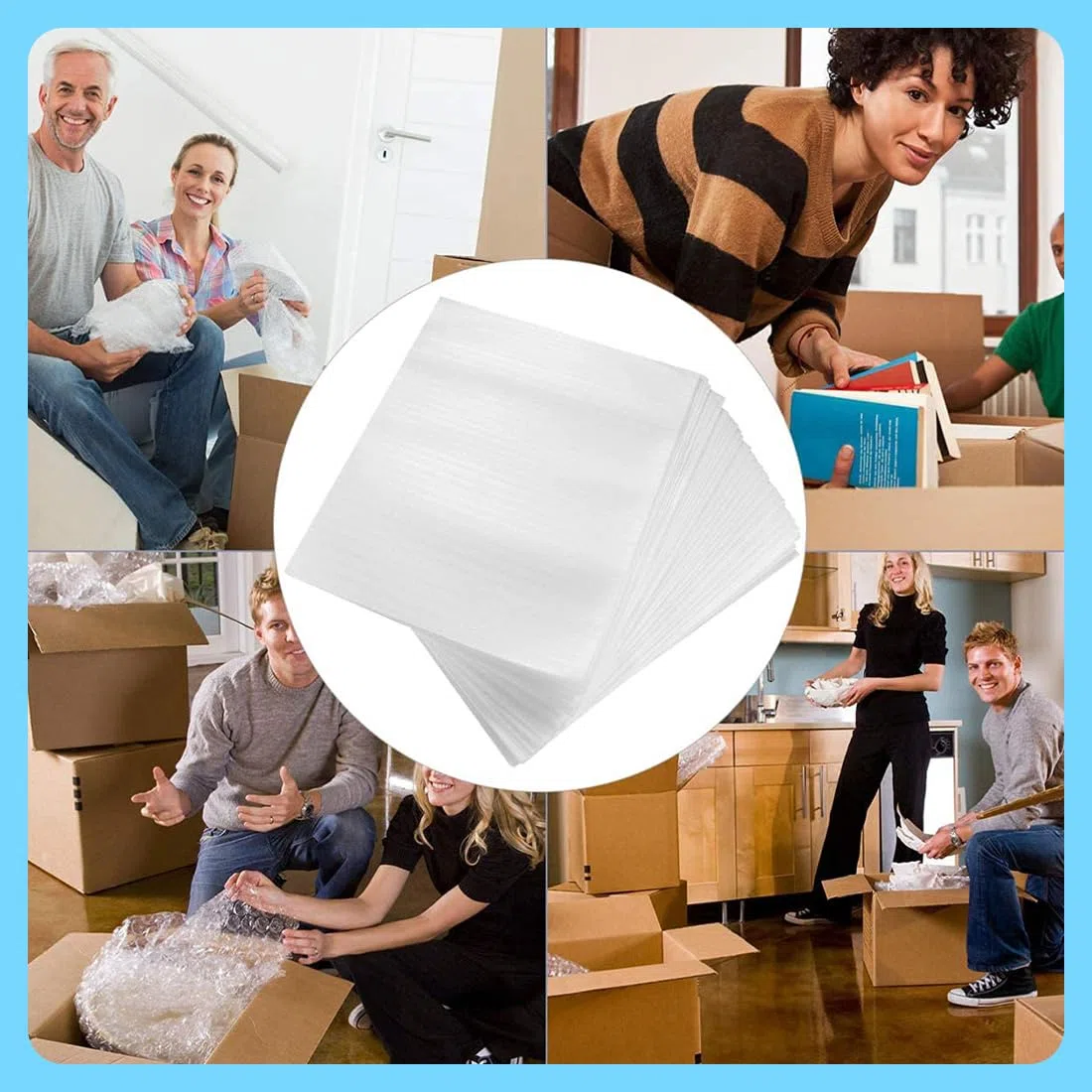 Cajas Mudanza, 100 Piezas 20x20cm Espuma Embalaje, Mudanza, Embalaje Mudanza, Papel De Embalar, Für Cajas Platos Vasos Transporte