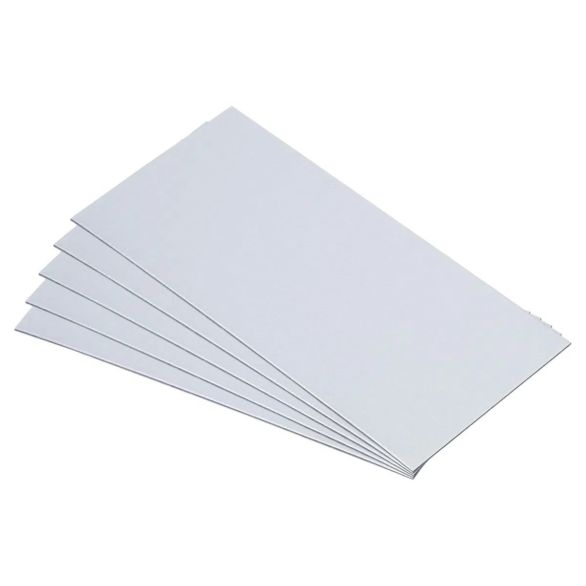PATIKIL 5 Láminas de Acero Galvanizado, Placas de Acero Galvanizado de 10x5 cm y 0,8 mm de Grosor para Reparación de Tejados, Fijación, Manualidades y Proyectos de Bricolaje