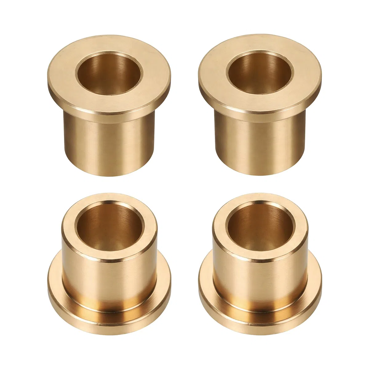 QUARKZMAN 4 Piezas De Cojinetes De Manga Con Brida, Diámetro Interior 12mm X Diámetro Exterior 18mm X Longitud 20mm, Casquillos Autolubricantes De Bronce Sinterizado