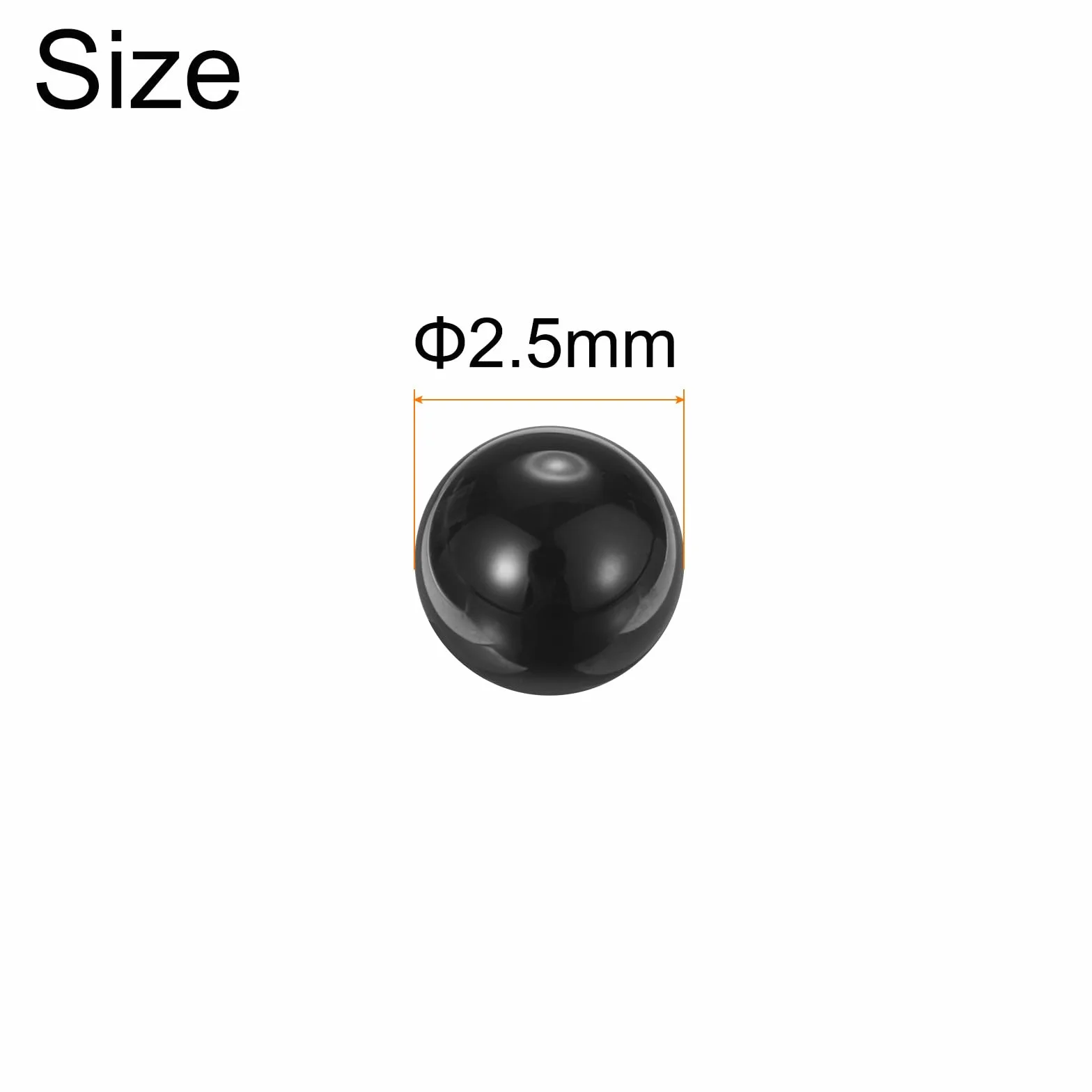 QUARKZMAN 100 Piezas de Bolas de Rodamiento Cerámicas de 2.5mm, Bola de Nitruro de Silicio Si3N4 de Precisión G5