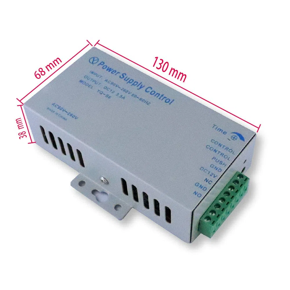 YAVIS Sistema de Control de Acceso a la Puerta de la Fuente de Alimentación AC 90-260V a DC12v 3A Fuente de Alimentación para Sistema de Control Acceso de Entrada Puerta