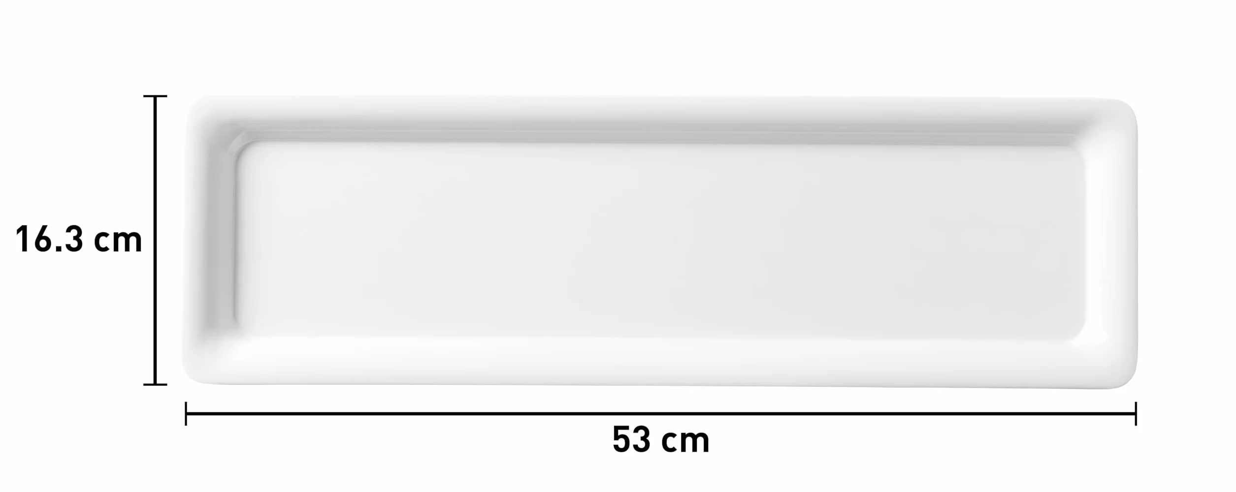HENDI Bandejas Gastronorm de borde fino - Melamina - GN 2/4-530x163x(H)20 mm