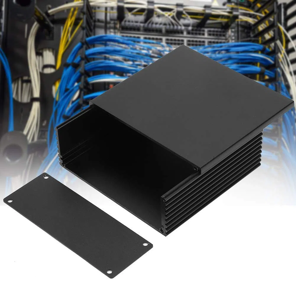 Caja de Enfriamiento de Aluminio para PCB Placa de Circuito y Proyectos Electrónicos - 40 x 110 x 100 mm, Caja de Instrumentos Resistente y Protección de Componentes