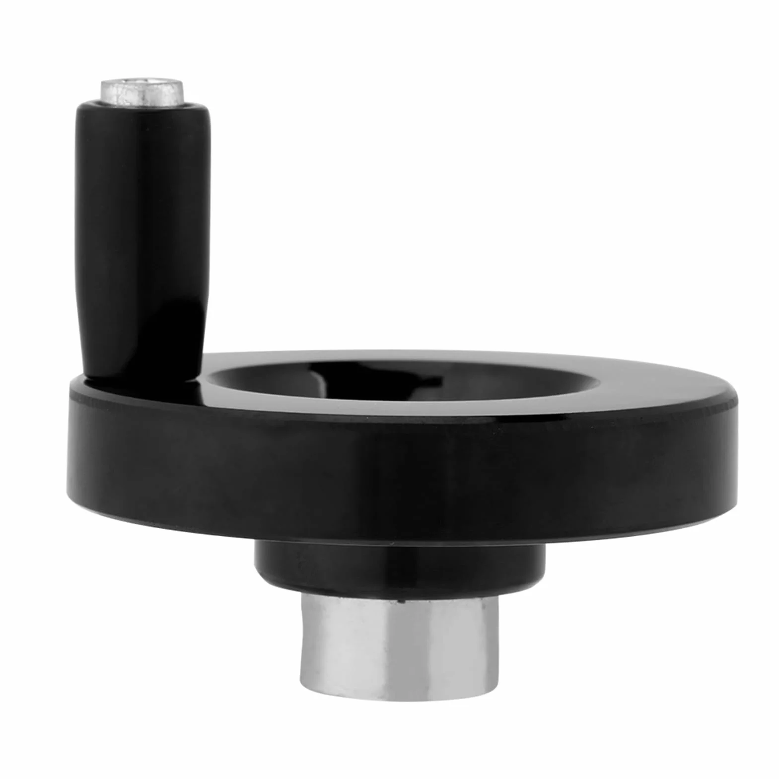 Hyuduo Rueda de Mano para Fresadora y Torno Baquelita 8x63mm Negra Redonda con Mango Giratorio Antideslizante Industrial