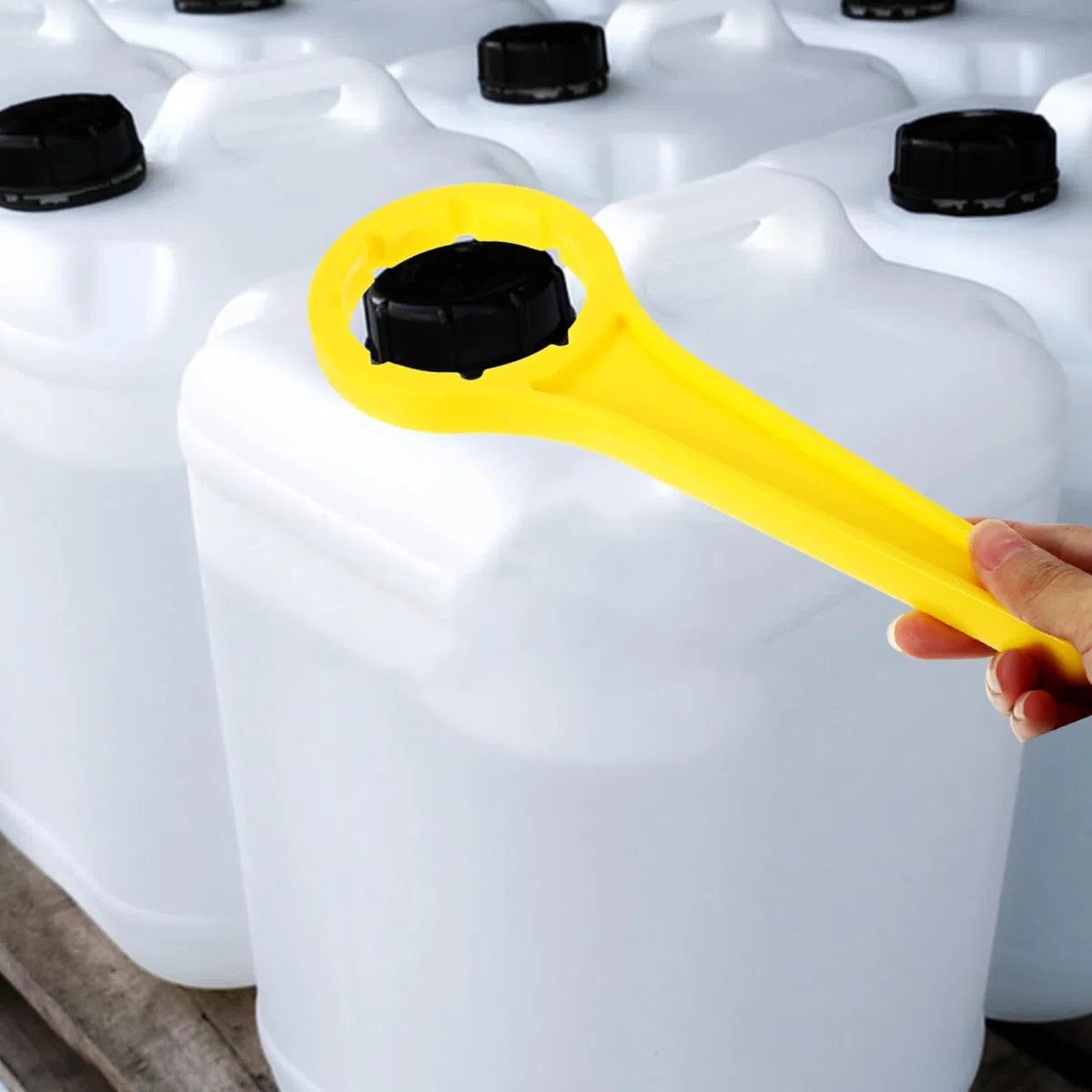 Gatuida Llave para Tapas De Cubo De 25L Herramienta para Abrir Tapas De Balde Plástico Compacta Y Portátil para Uso Industrial Y Doméstico
