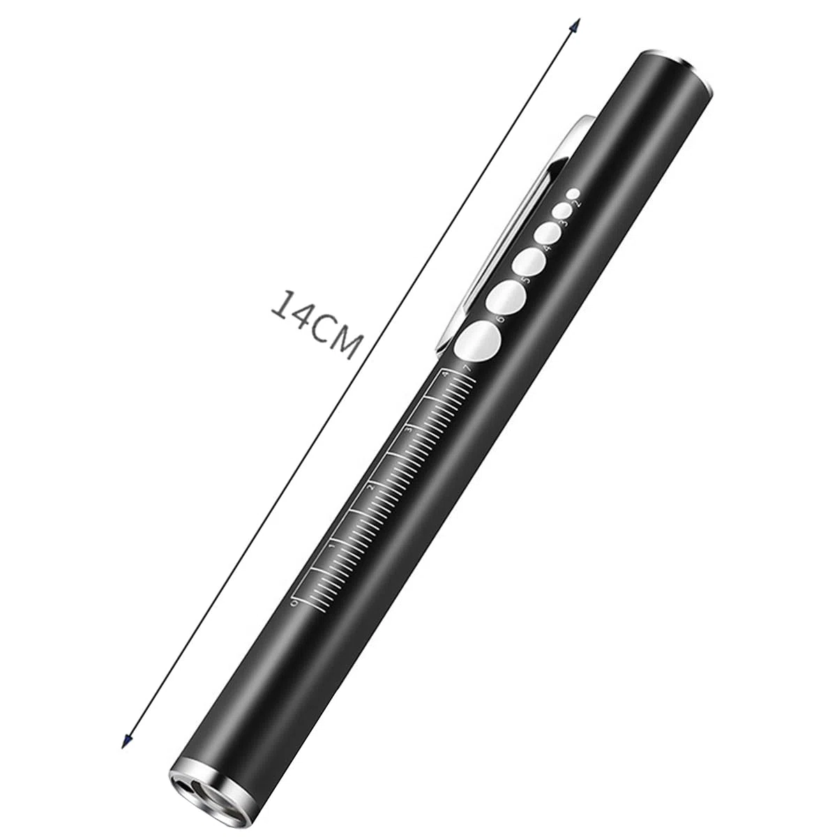 Paquete de 2 Luces pupilares de diagnóstico médico con pupilómetro y Regla, luz LED Recargable por USB para Estudiantes, médicos, Enfermeras y Profesionales de Servicios de Emergencia