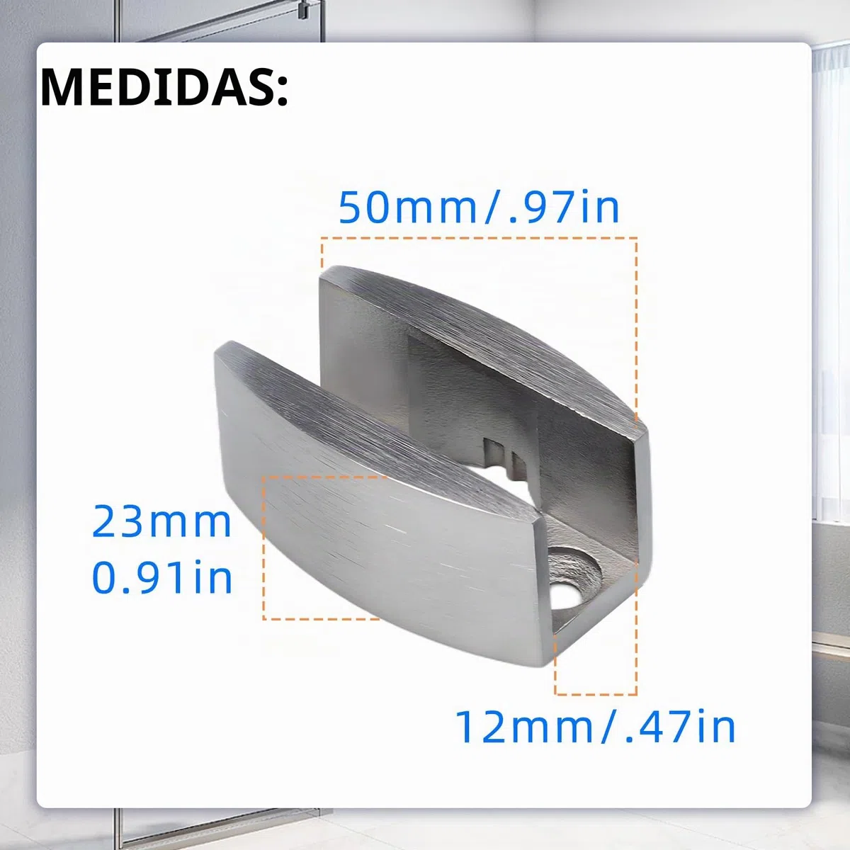 piezas de guía para puerta corrediza de vidrio, guía de piso de acero inoxidable 304, rodillo de piso para puerta corrediza
