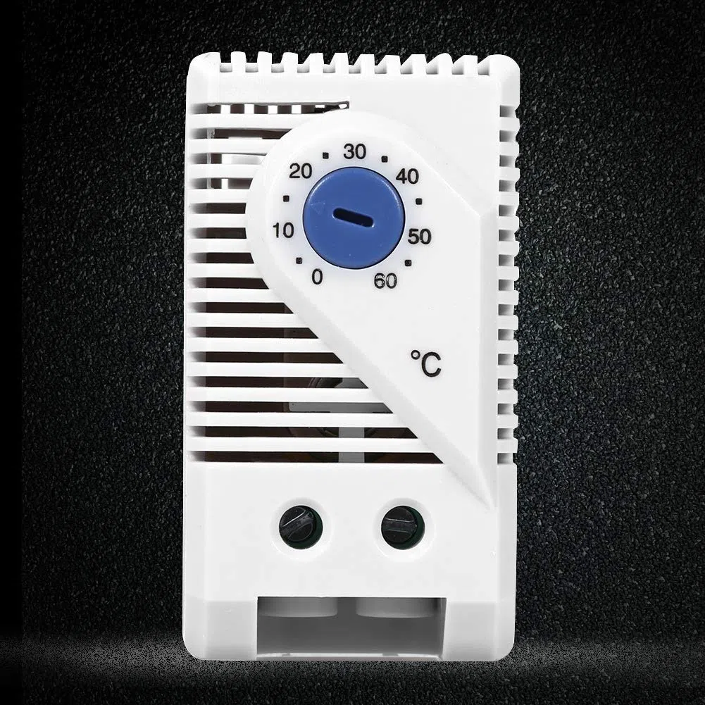 Fdit Termostato mecánico 0-60 ℃ Interruptor de Controlador de Temperatura de termostato mecánico eléctrico Compacto Ajustable Nuevo(KTS011)