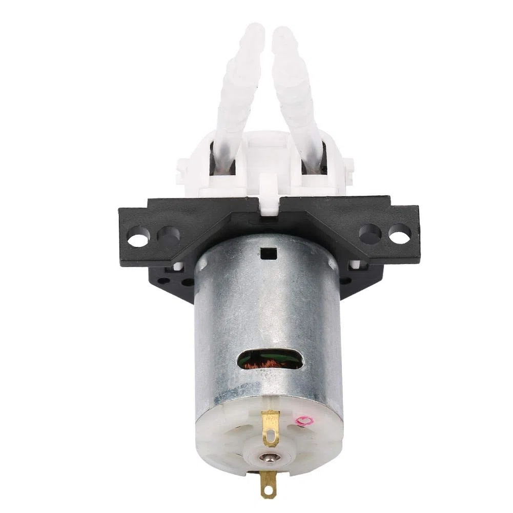 FTVOGUE Bomba Peristáltica DC12V / 24V Bomba Dosificadora DIY Cabeza de Tubo Peristáltico Para el Laboratorio de Análisis Químico Químico(White12v 3 * 5)