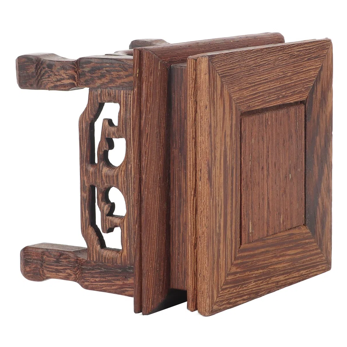 Soporte de Exhibición de Madera - Elevador de Madera Retro Estable para Plantas, Teteras, Joyas - Soporte de Compacto y Portátil