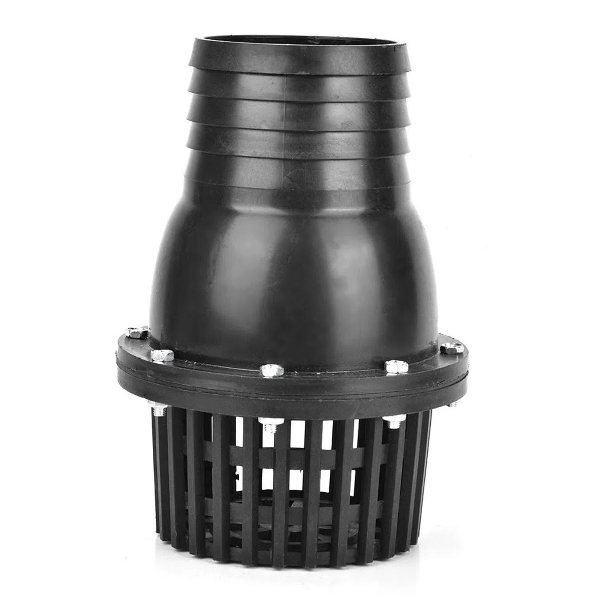 Válvula de pie de bomba de agua Válvula de retención plana de baja presión de PVC negro Válvula plana de baja presión para máquina de fluido(4in)