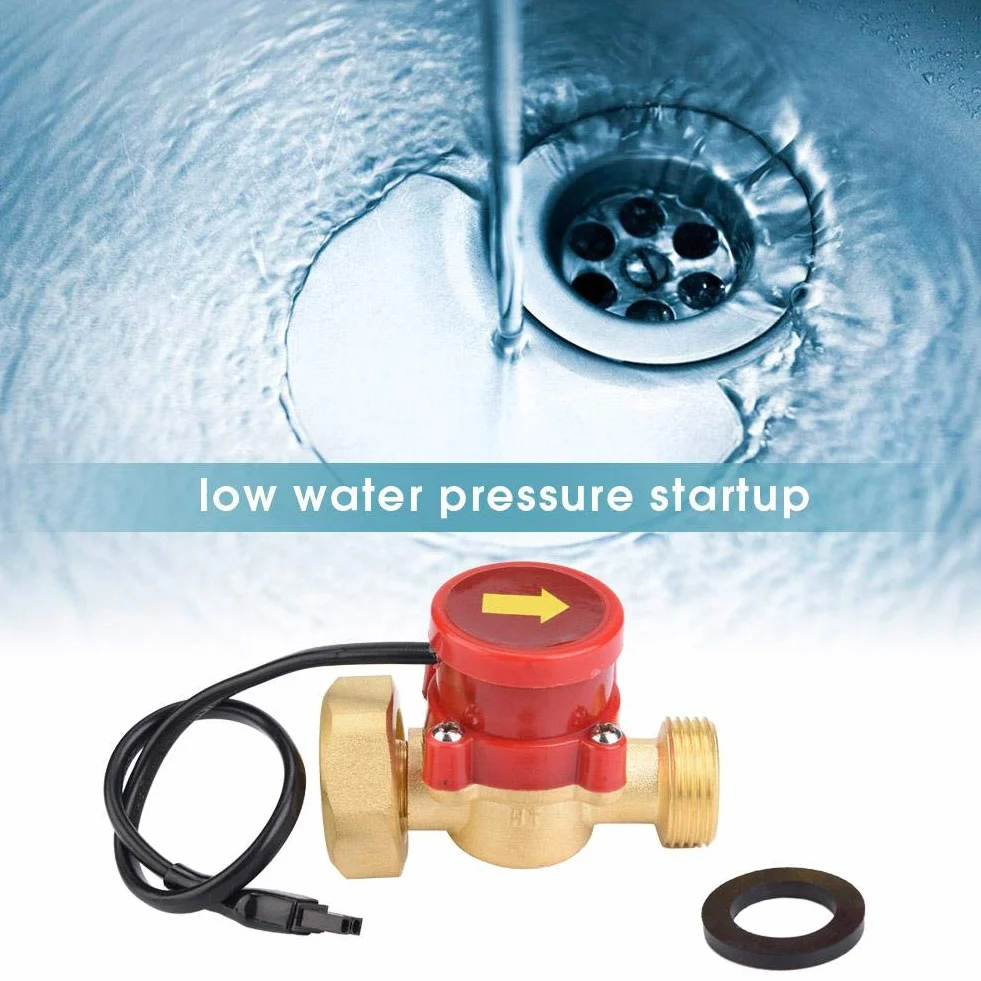 Interruptor de flujo de agua, G1-G3 / 4 Rosca Interruptor de control de flujo de agua 220V Bomba de agua Sensor de flujo Presión Interruptor de control de flujo automático