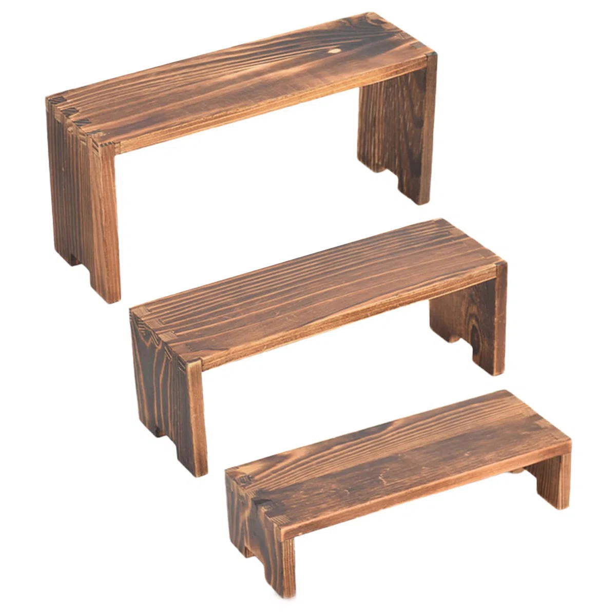 Soporte De Cupcake - Soporte De Pastel De Madera | Portes De Madera | Organizador De Pastel Rectangular, Soportede Postres para Colecciones Food Perfume Food | Los Elevadores De Desuso Apilables De 3