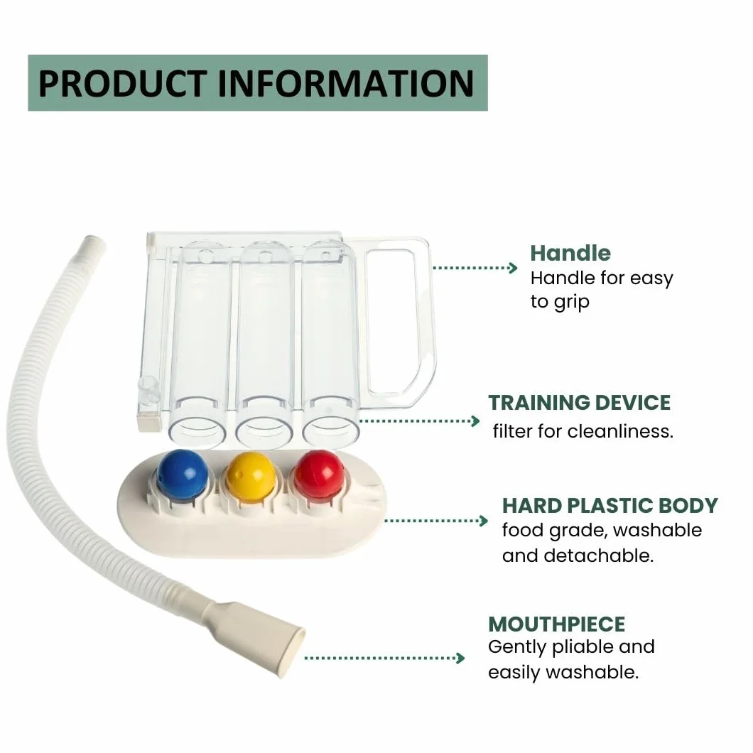 3 Ball Breathing Lung exerciser/ 3 Ball Incentive Spirometer
