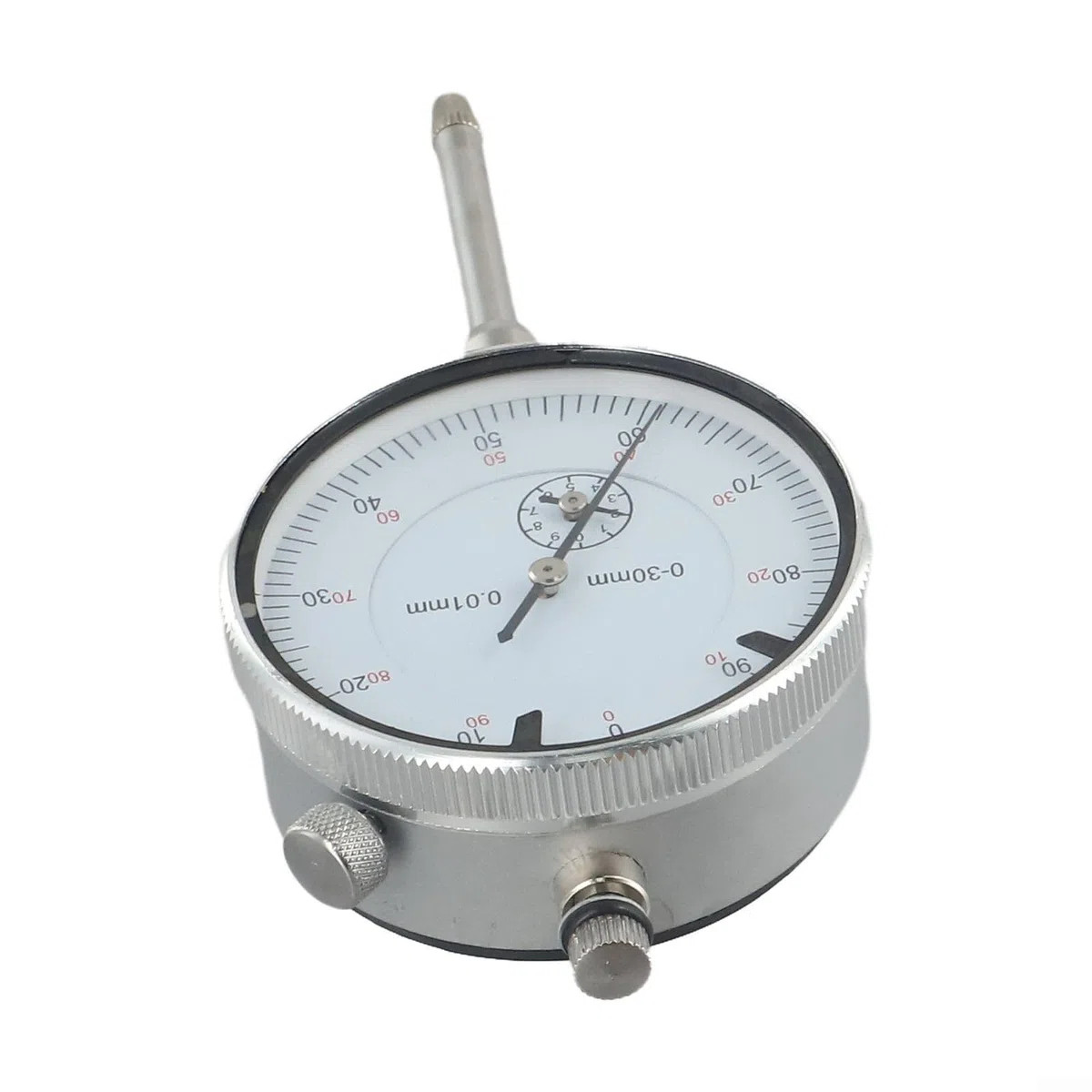 Indicador de -30 mm con resolución de 0.01 mm, para calibre trasero de lengüeta para desviación del eje, concentricidad del husillo y medición de retroceso de engranajes en metalurgia