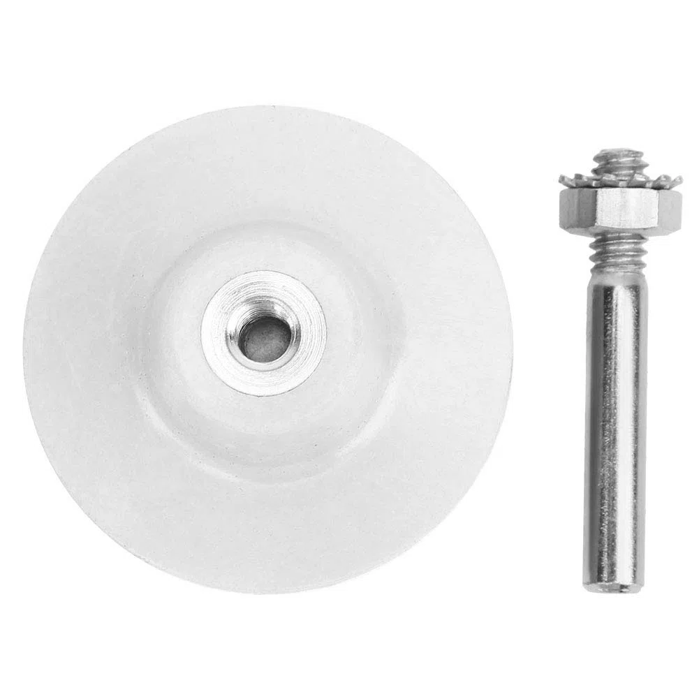 Cepillo de Taladro de Esmeril de Goma, Caucho Roloc, Soporte de Roloc de 3 M, Cepillo de Disco de Taladro Eléctrico de 2 Pulgadas, Cepillo Abrasivo de Goma de Esmeril, Cepillo de (Blanco)