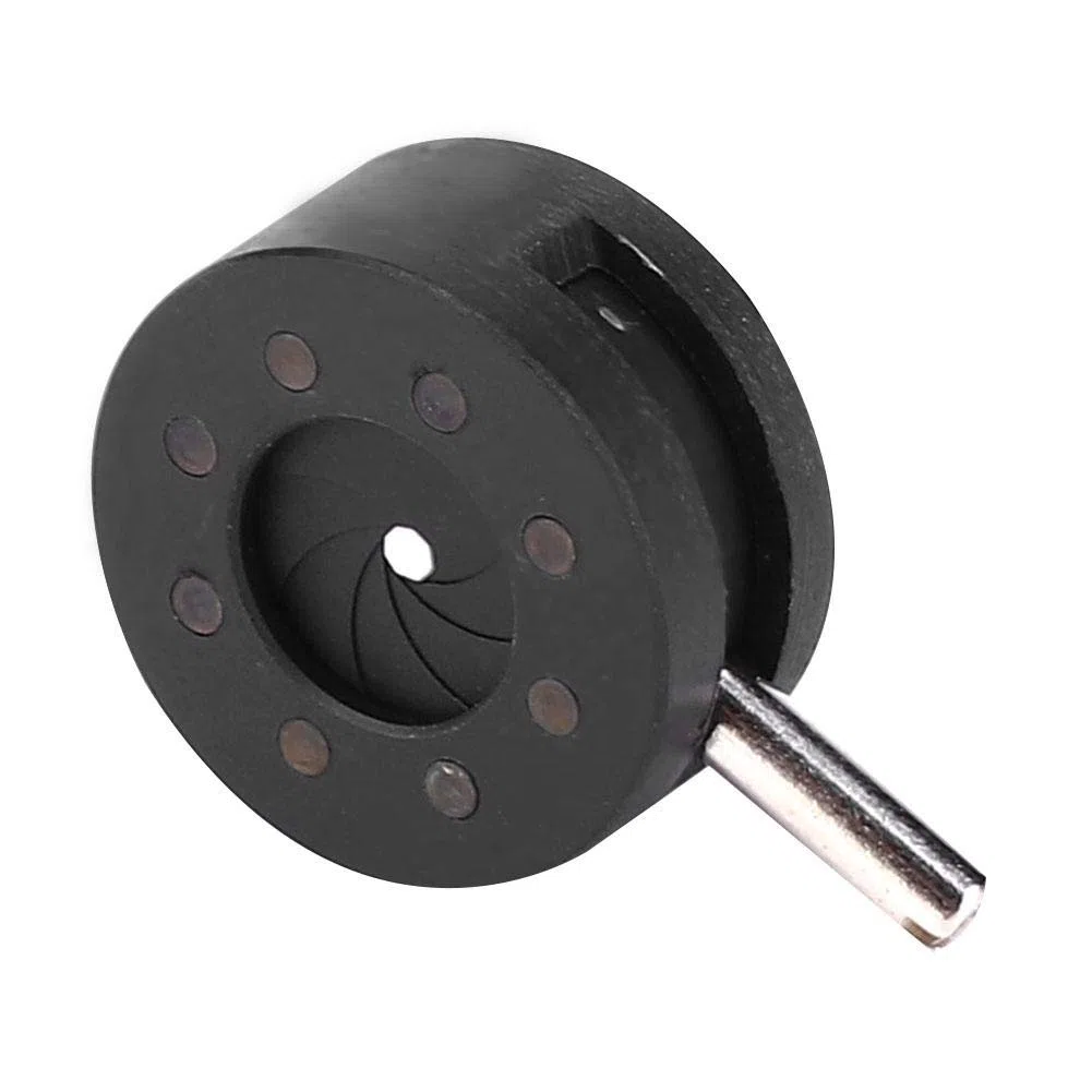 Diafragma de iris, microscopio ajustable Diafragma de iris, microscopio Adaptador de iris Apertura Lente ajustable Diafragma óptico para microscopio, cuatro tamaños diferentes(SK6)