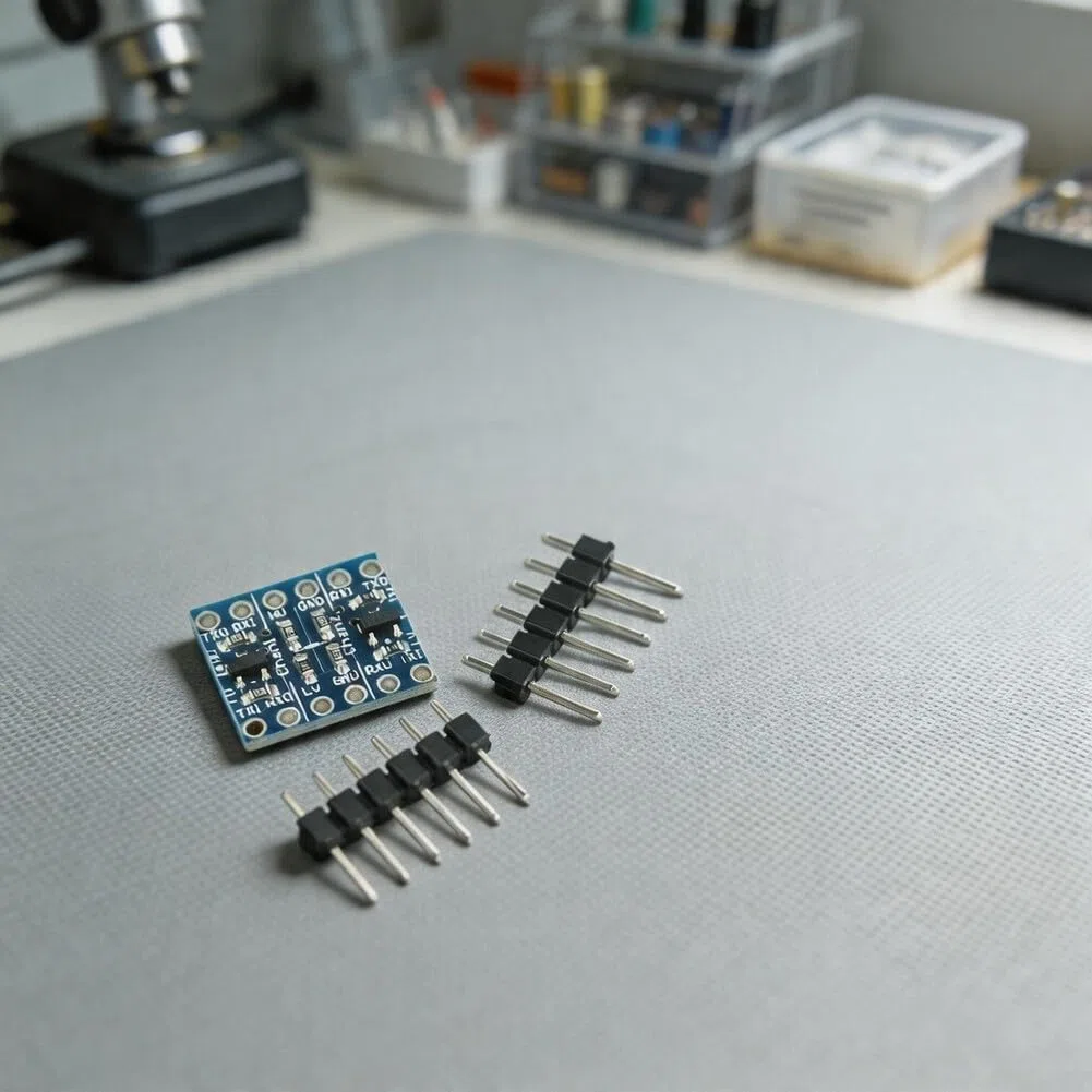 Módulo de cambio de nivel de lógica bidireccional 3V a 5V Protección de polaridad inversa 3.3V LDO MOS cuatro canales para UART para SPI IIC 1 alambre PCB Proyectos electrónicos (WCMCU-401)