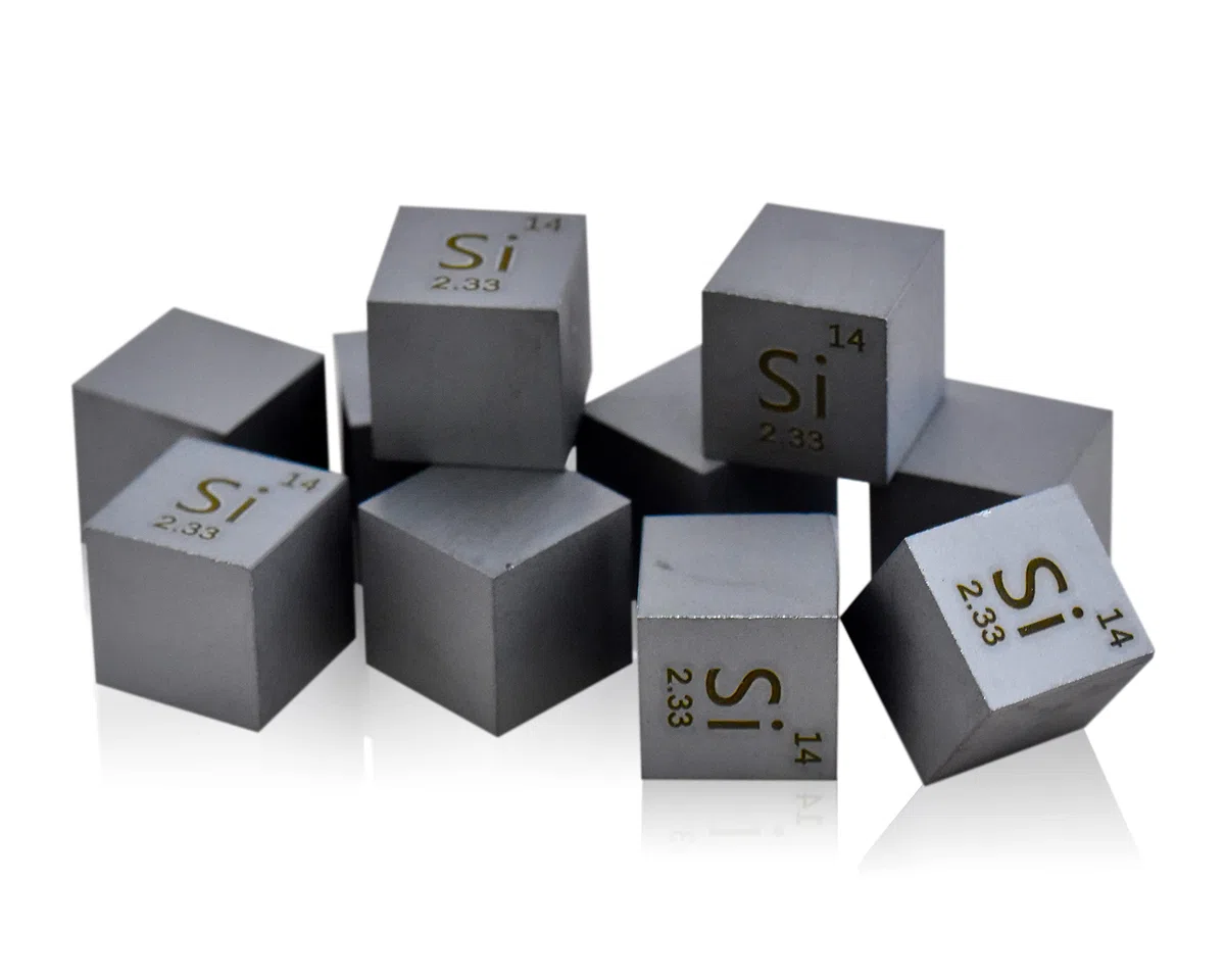 Silicio cubo densidad, Silicio metálico cubo 10x10x10mm puro al 99.99% para colección de elementos