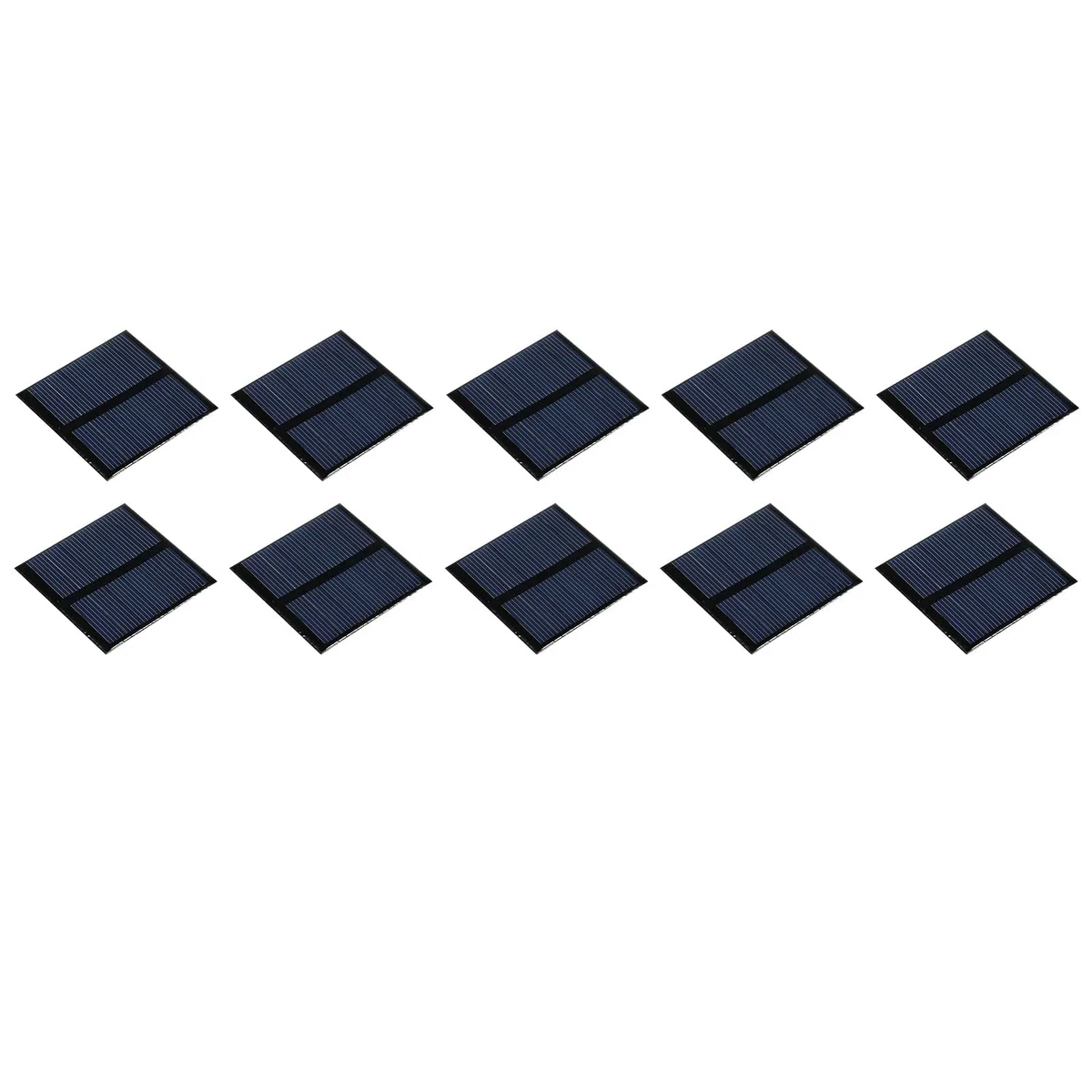 sourcing map Mini Solar Panel Célula 3V 125mA 0.375W 52mm x 52mm para Bricolaje Eléctrica Energía Proyecto Paquete de 10