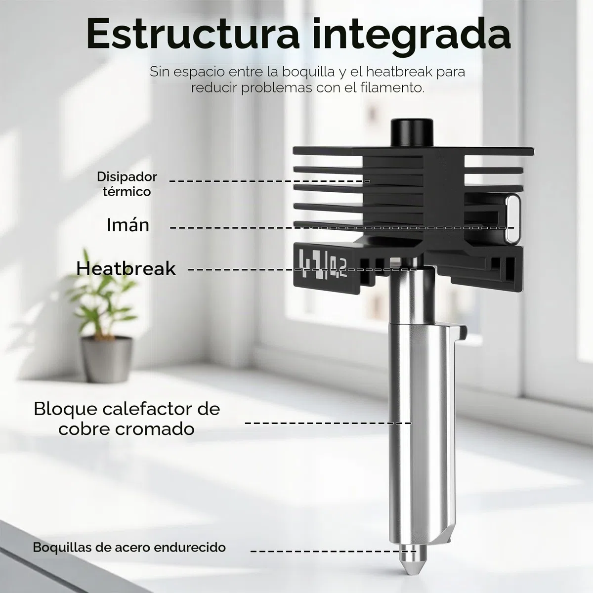 X2D/P2S Alta Velocidad Integrado Quick Swap Hotend, Boquilla Acero Endurecido de 0.2mm Recambio para Hot End Extrusora Alta Temperatura con Cubierta Silicona Compatible with Bambu Lab P2S Impresora 3D