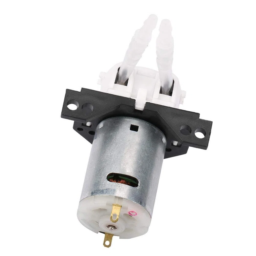 FTVOGUE Bomba Peristáltica DC12V / 24V Bomba Dosificadora DIY Cabeza de Tubo Peristáltico Para el Laboratorio de Análisis Químico Químico(White12v 3 * 5)
