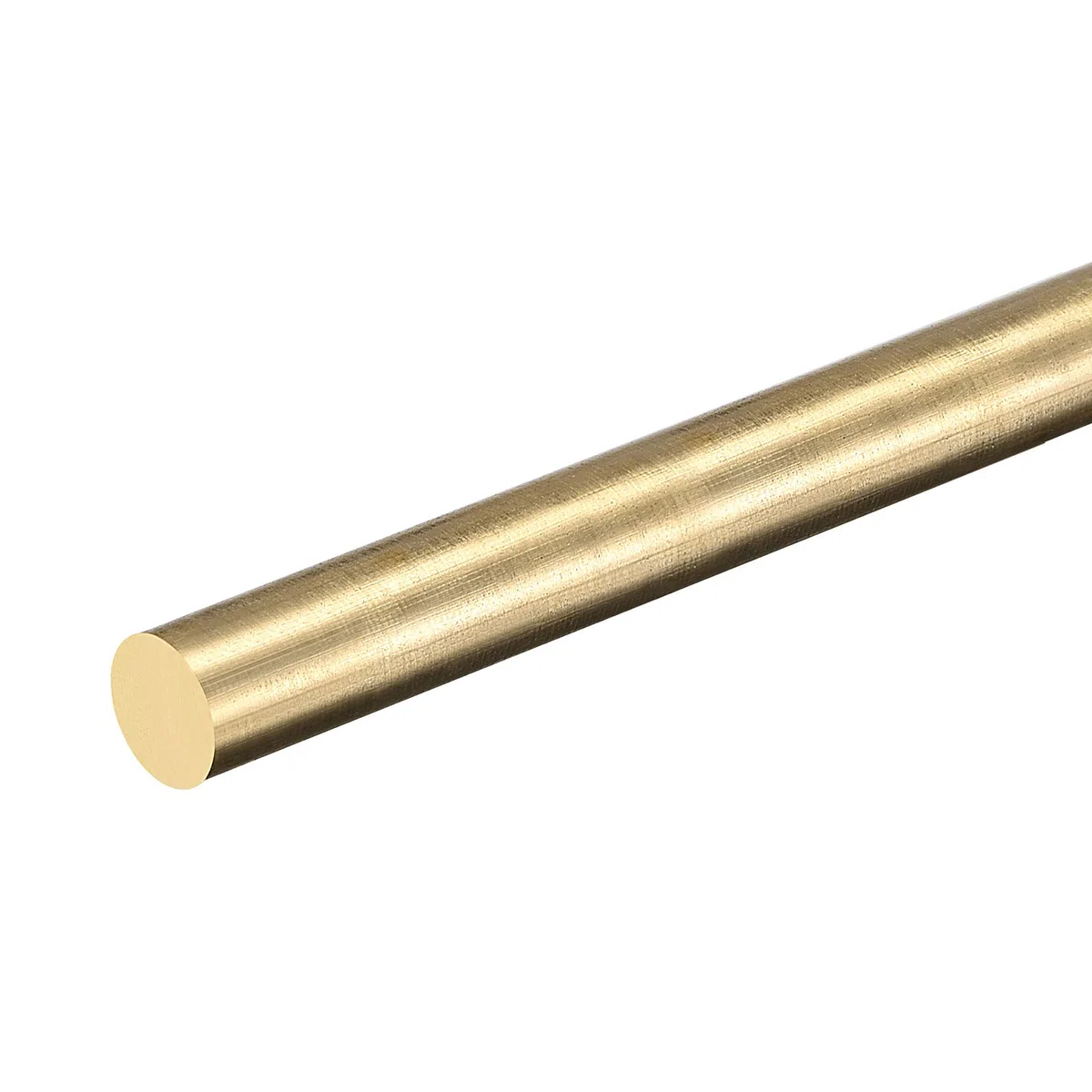 sourcing map 8mm Diámetro 300mm Longitud Latón Sólido Redondo Varilla Torno Barra Material para Bricolaje Artesanía 1uds