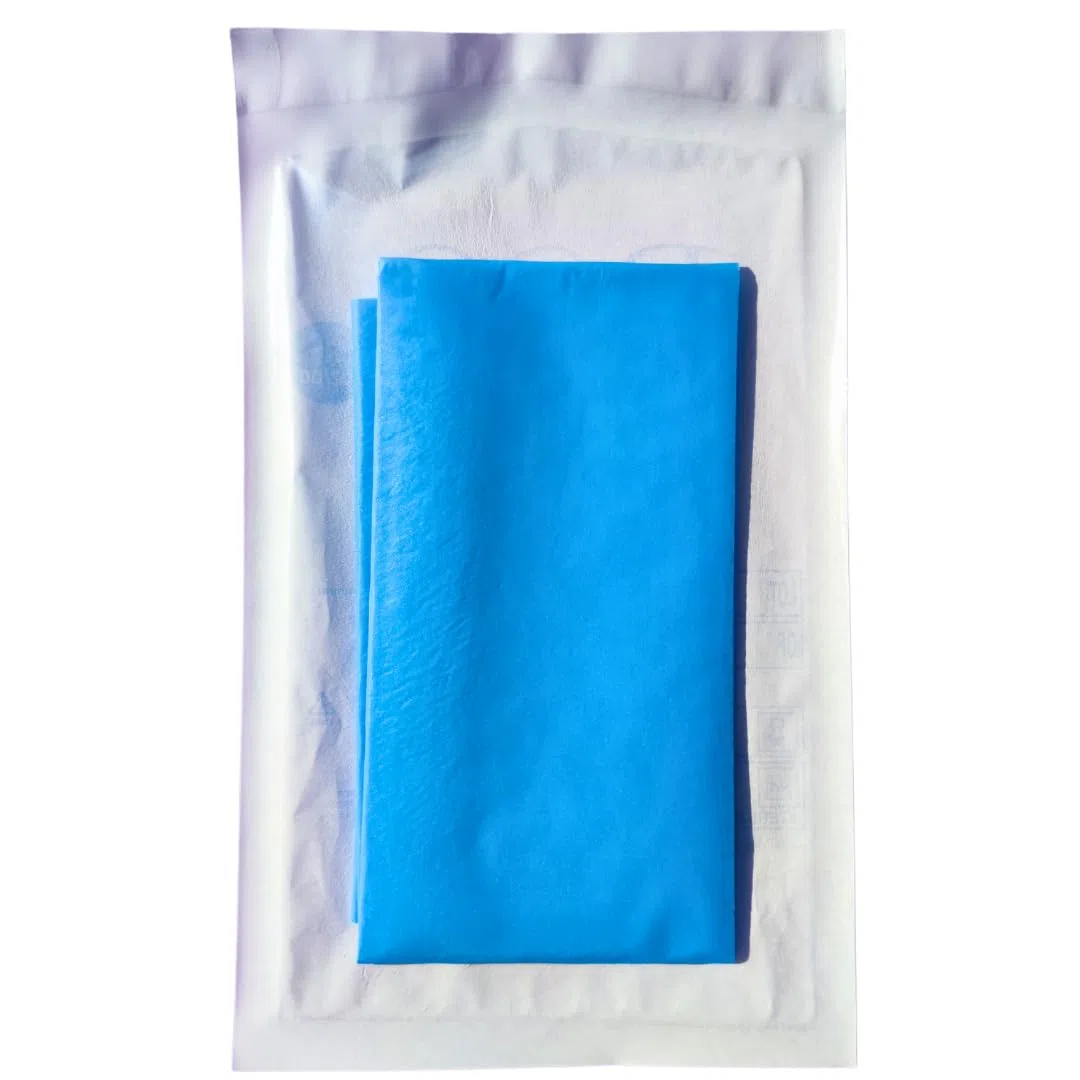 DOC Toallas estériles quirúrgicas de TNT (textil no tejido) de 50 x 50 cm, paquete de 10 unidades, tela quirúrgica desechable impermeable de TNT + PE (10 unidades)
