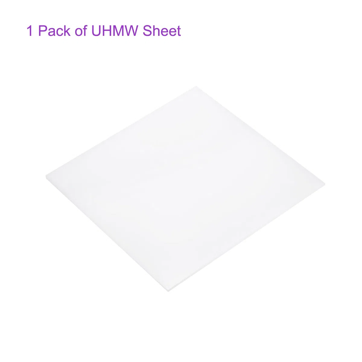 DMiotech 10 x 10 x 1/16 Pulgadas Hojas de Plástico UHMW, Polietileno de Ultra Alto Peso Molecular, Tablero de Polietileno Blanco Opaco para Automoción, Química, Fabricación