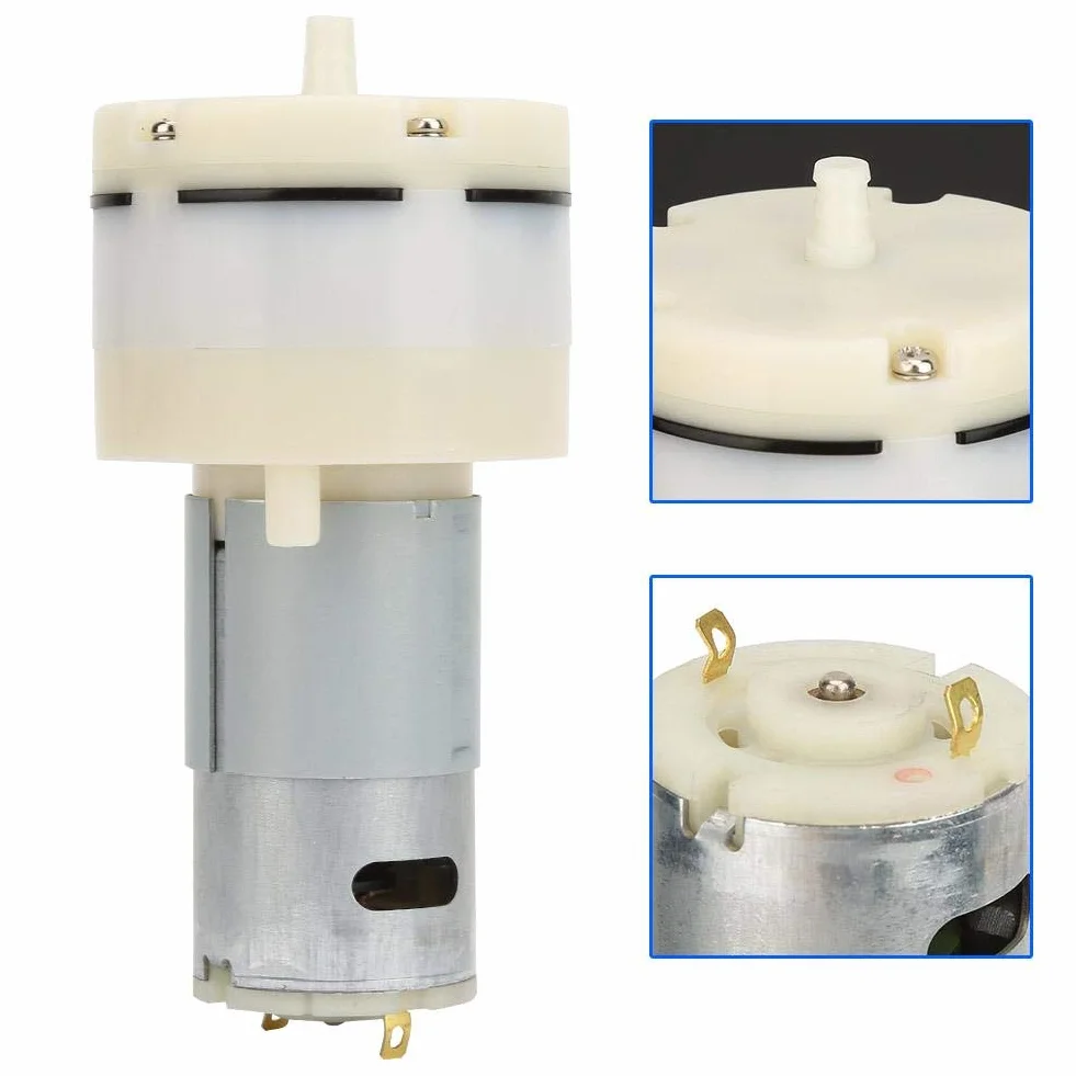 Nikou Bomba de vacío, 1 Pieza DC12V Bomba de vacío Bomba de Aire de diafragma de Alta presión 12L/Min silencioso