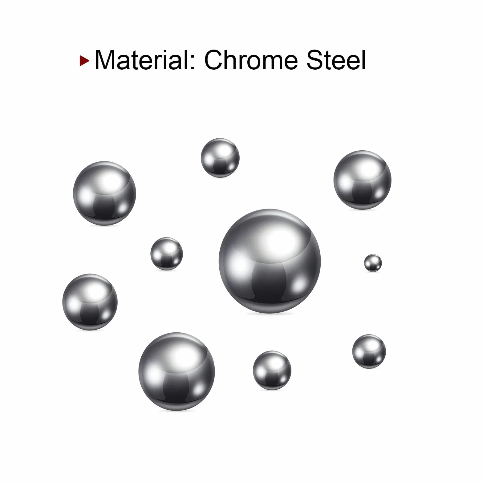 sourcing map 80uds Precisión Bolas 10mm Diámetro G10 Cromo Acero Bolas para Rodamientos, Plata