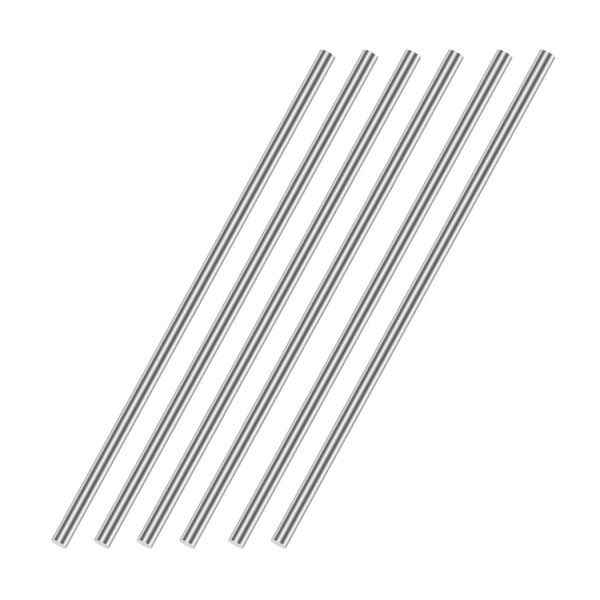 QUARKZMAN 4mm x 400mm 304 Inoxidable Acero Sólido Redonda Varilla para Bricolaje Artesanía - 6uds